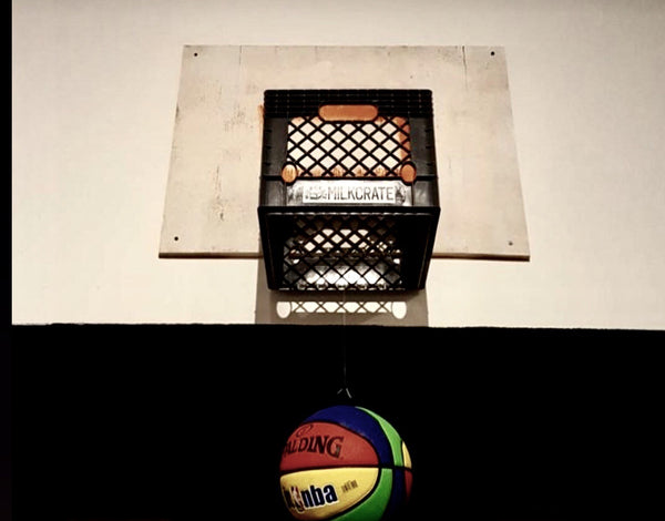 Aaron LaCrate custom Milkcrate Basketball hoop